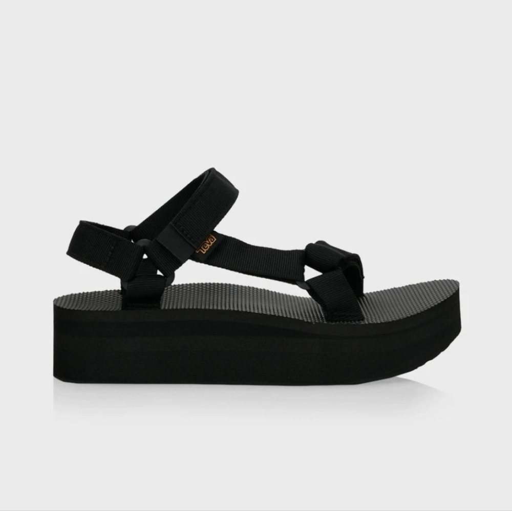 Teva Universal Platform Black Adjustable Sandals - image 1
